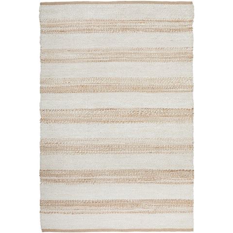 Tapete Rug Noosa Jute Striped Rug Natural & White 280x190 - Peter's of Kensington