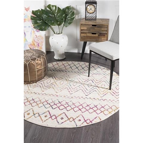 Tapete Rug Oasis Tribal Round Rug Multi Colour 150x150cm - Peter's of Kensington