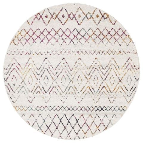 Tapete Rug Oasis Tribal Round Rug Multi Colour 200x200cm - Peter's of Kensington