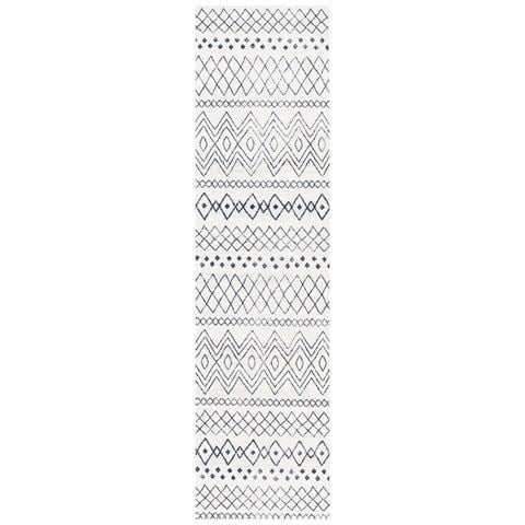 Tapete Rug Oasis Tribal Runner Rug Blue 400x80cm - Peter's of Kensington