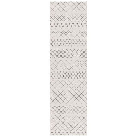 Tapete Rug Oasis Diamond Runner Rug White 500x80cm - Peter's of Kensington