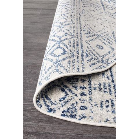 Tapete Rug Oasis Aztec Round Rug Navy 200x200cm - Peter's of Kensington
