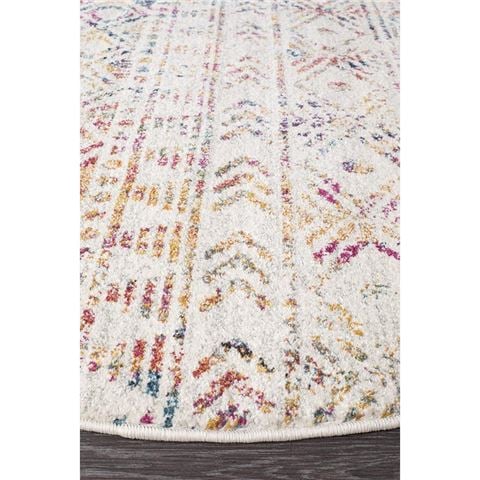 Tapete Rug Oasis Aztec Round Rug Multi Colour 240x240cm - Peter's of Kensington