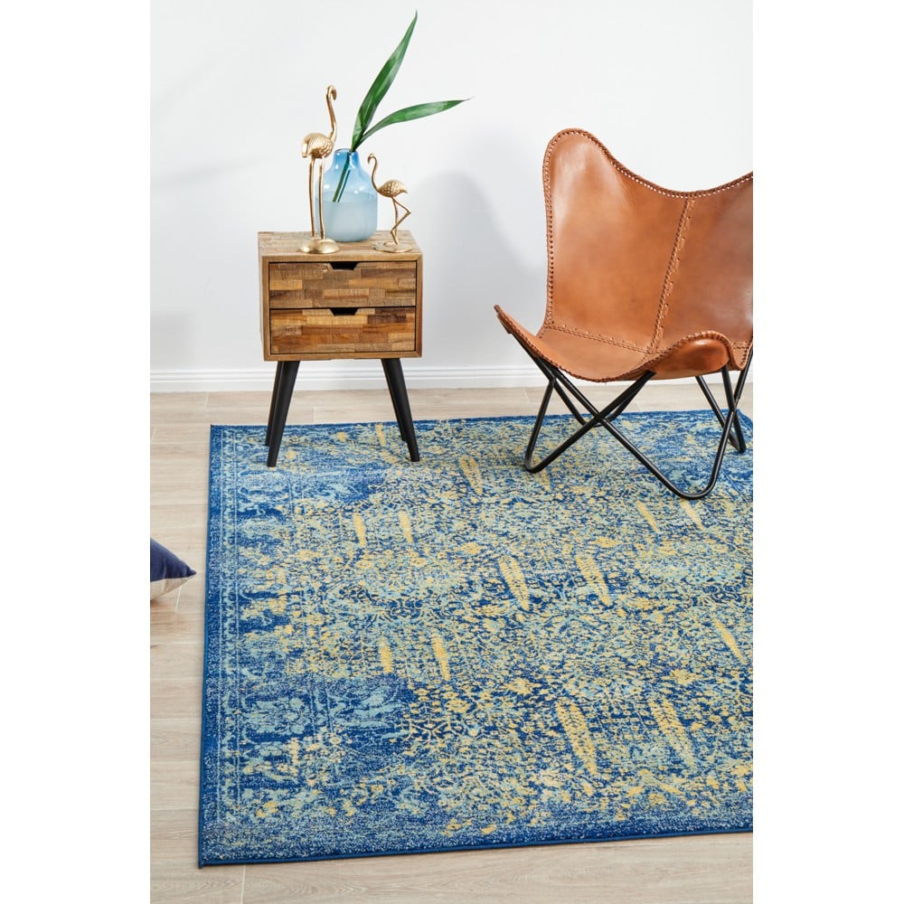 Tapete Rug Royal Blue & Yellow Rug 400x300cm Peter's of Kensington