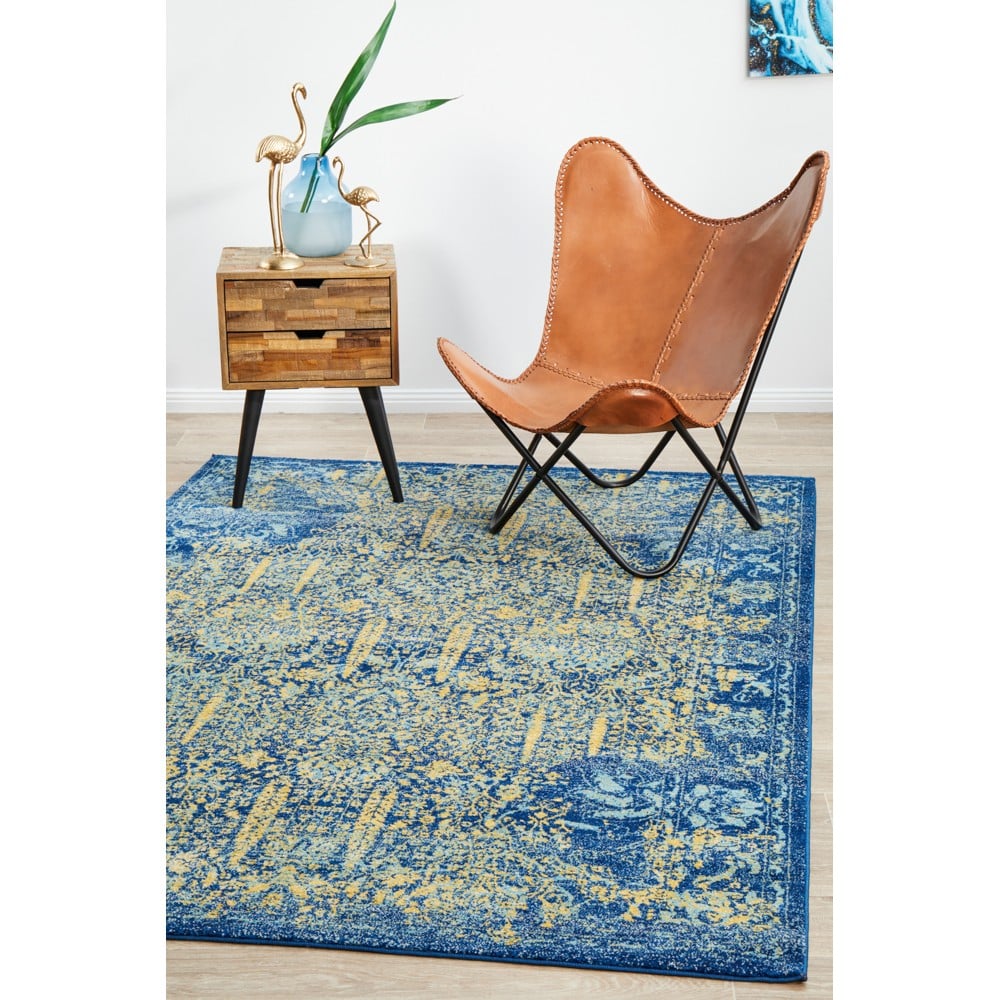 Tapete Rug Royal Blue & Yellow Rug 400x300cm Peter's of Kensington