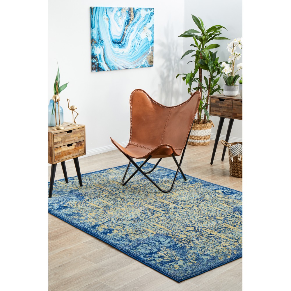 Tapete Rug Royal Blue & Yellow Rug 400x300cm Peter's of Kensington