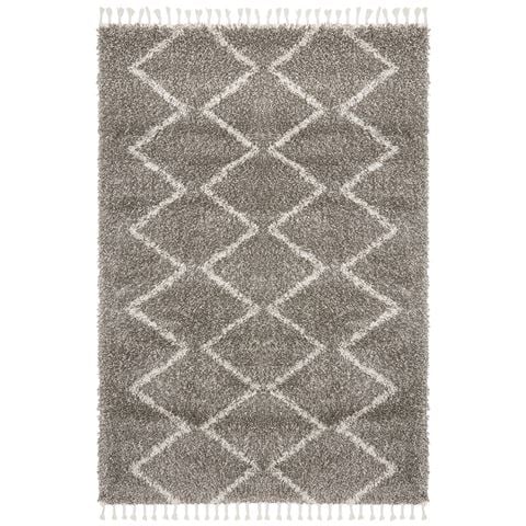 Tapete Rug Saffron Shag Rug Grey 170x120cm - Peter's of Kensington