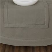 Rans - Hemstitch Round Tablecloth Grey 180cm