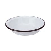 Falcon - Enamel Pie Dish White & Black 14cm