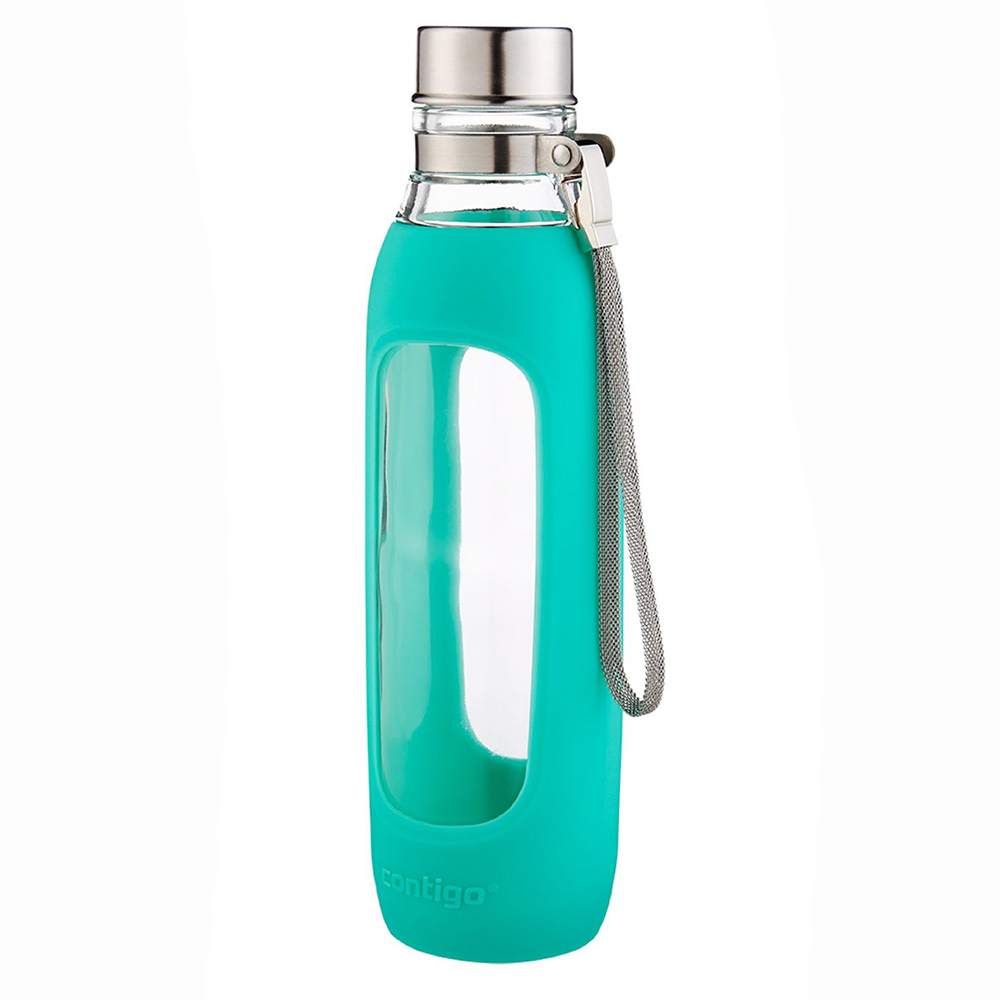 Contigo Purity Glass Water Bottle Gradey Jade 590ml Peter's of