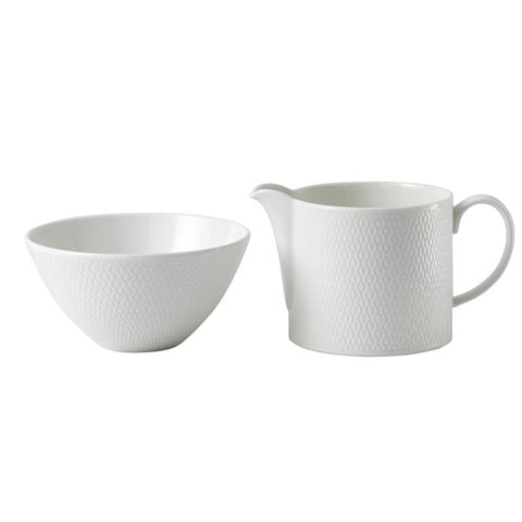 Wedgwood GIO White Sugar Bowl & Cream Jug Set - Peter's of Kensington
