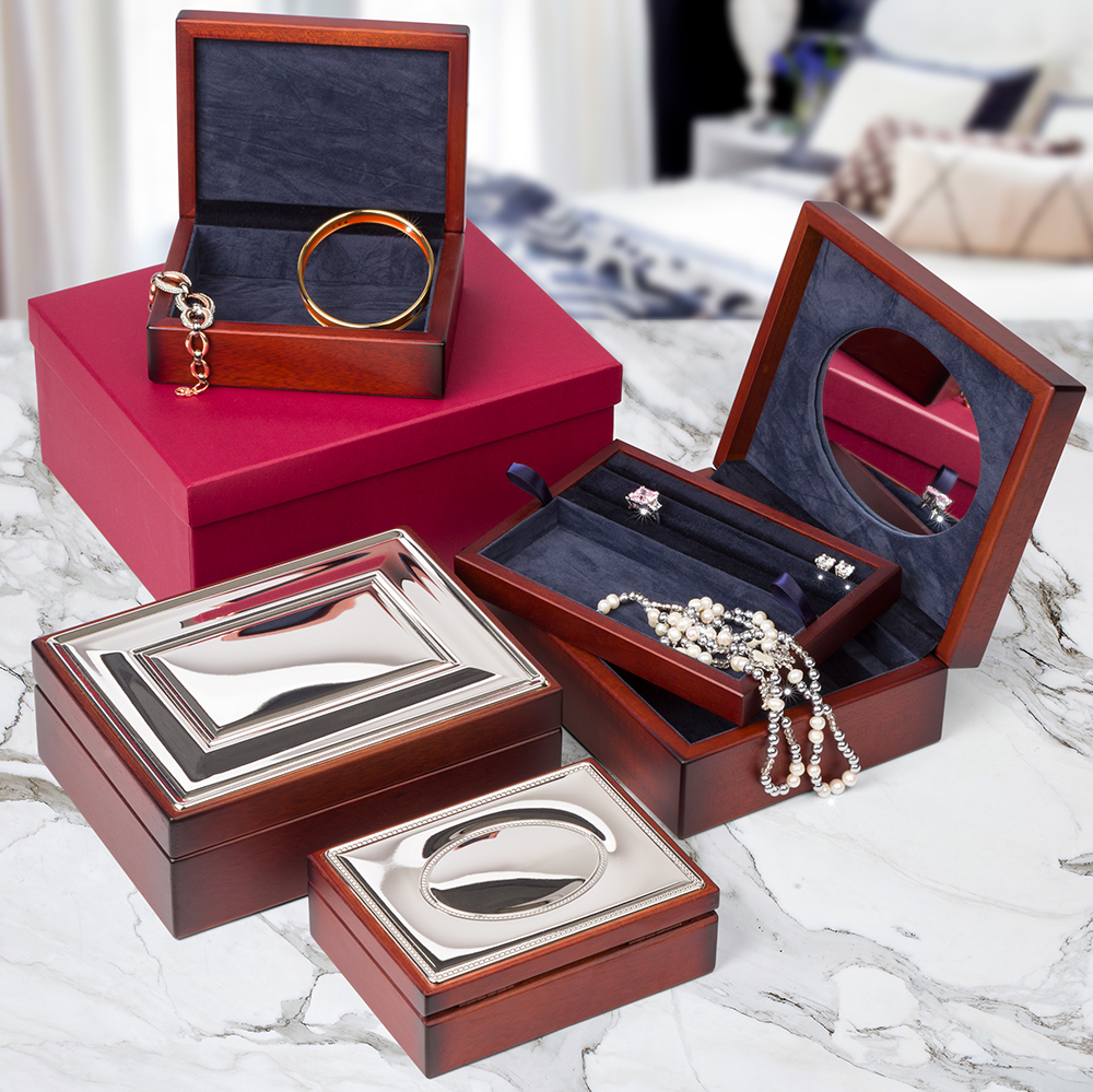 Whitehill Plain Plate Jewellery Box Large Peter's of Kensington