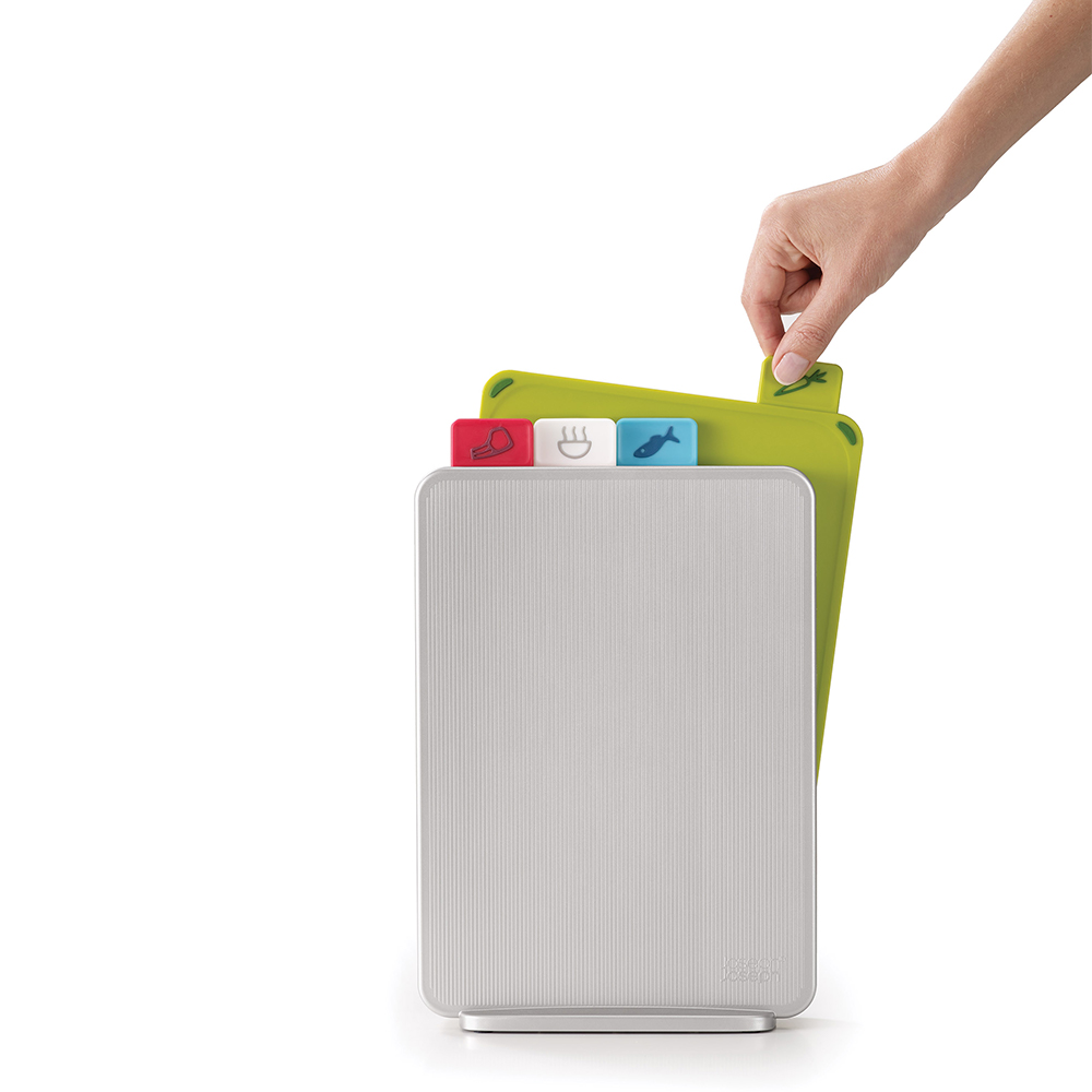 Joseph Joseph Index Compact Chopping Board Set Silver Peter's of