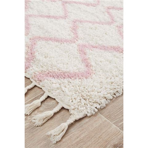 Tapete Rug Saffron Shag Runner Rug Pink 300x80cm - Peter's of Kensington