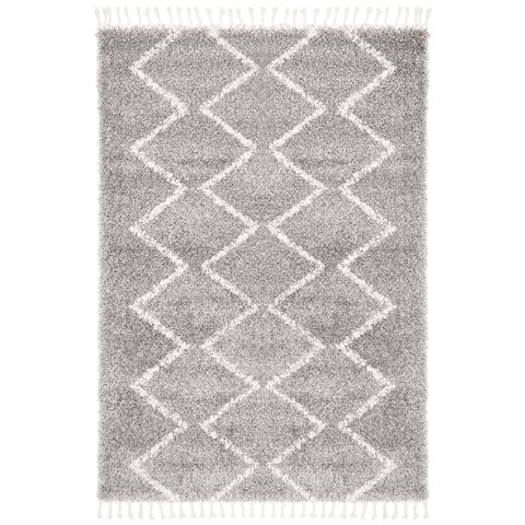 Tapete Rug Saffron Shag Rug Silver 230x160cm - Peter's of Kensington
