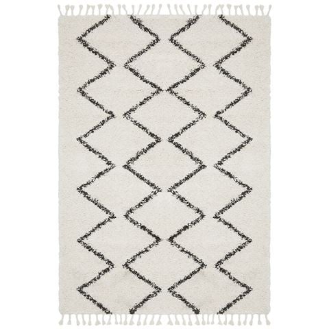 Tapete Rug Saffron Shag Rug White 170x120cm - Peter's of Kensington