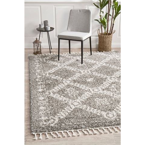 Tapete Rug - Saffron Bohemian Shag Rug Grey 170x120cm