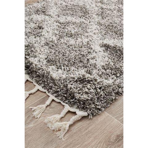 Tapete Rug Saffron Bohemian Shag Rug Grey 300x80cm - Peter's of Kensington
