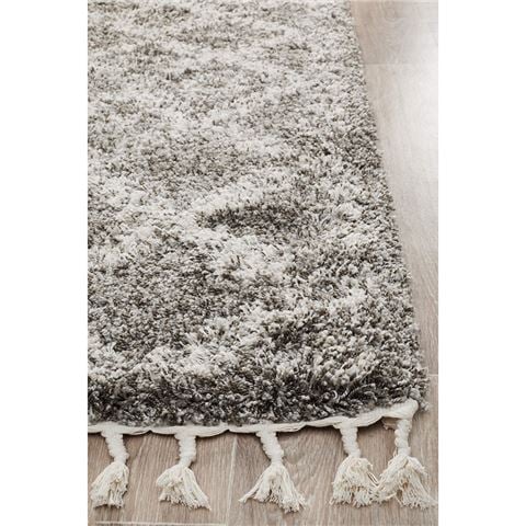 Tapete Rug Saffron Bohemian Shag Rug Grey 400x80cm - Peter's of Kensington