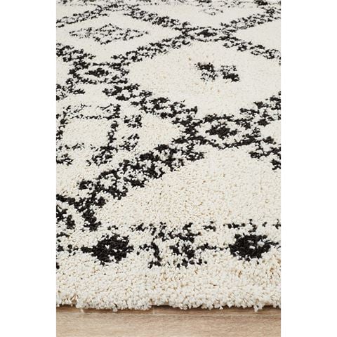 Tapete Rug Saffron Bohemian Shag Rug White 230x160cm - Peter's of Kensington