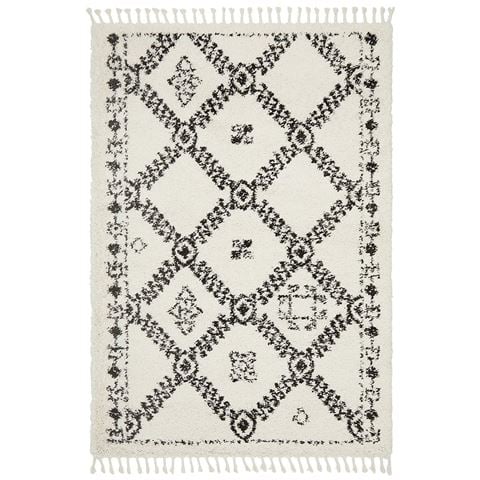 Tapete Rug Saffron Bohemian Shag Rug White 230x160cm - Peter's of Kensington