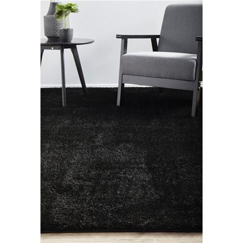 Tapete Rug Sienna Modern Shag Rug Black 290x200cm - Peter's of Kensington