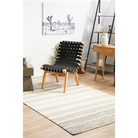 Tapete Rug Skandinavian Flatwoven Rug Grey 225x155cm - Peter's of Kensington