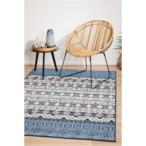 Tapete Rug Seaside Outdoor Tribal Rug Blue 280x190cm - Peter's of Kensington