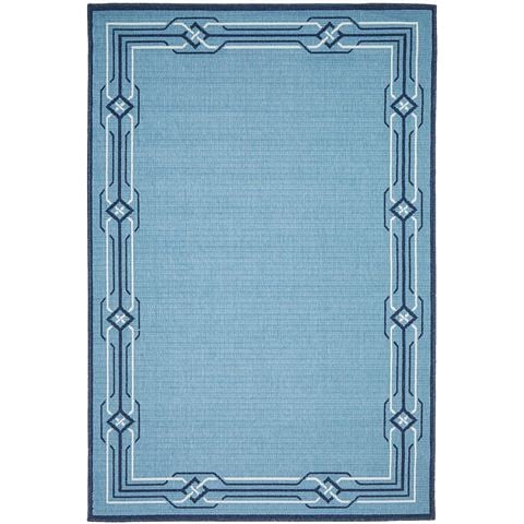 Tapete Rug - Seaside Blue Outdoor Bordered Rug 280x190cm