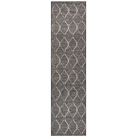 Tapete Rug - Terrace Trellis Runner Rug Black 300x80cm