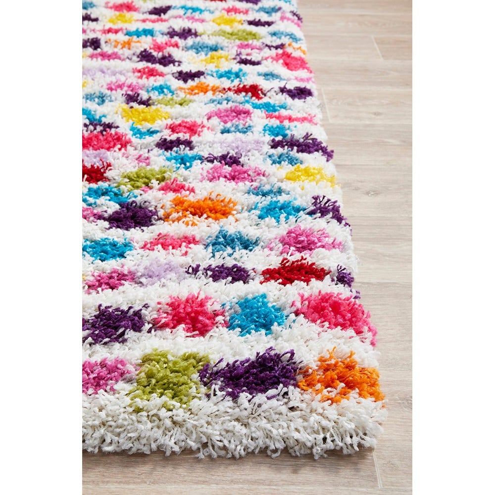 Tapete Rug MultiColour Vivid Polka Dot Shag Rug 380x280cm Peter's