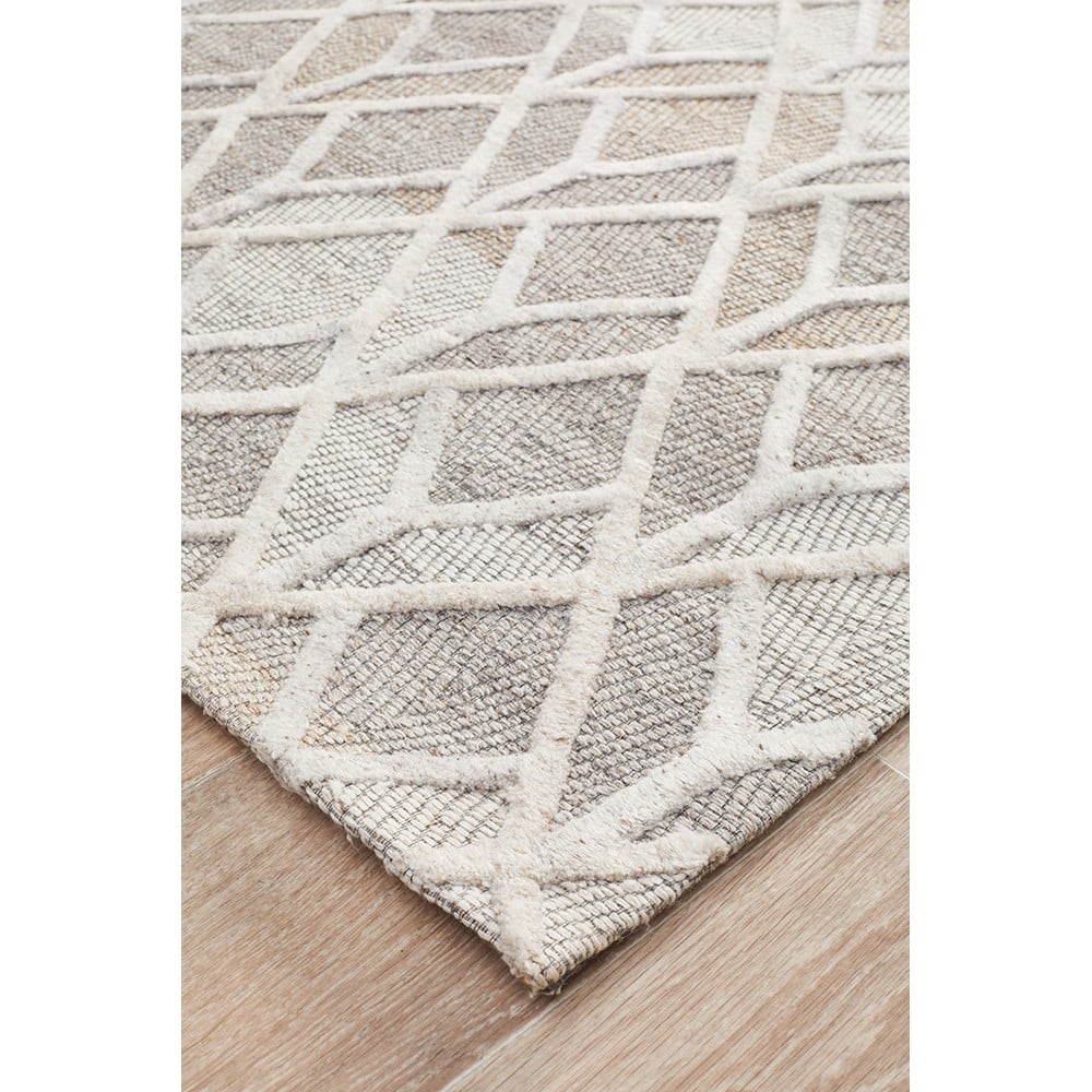 Tapete Rug Neutral Wool Blend Scandi Rug 225x155cm Peter's of