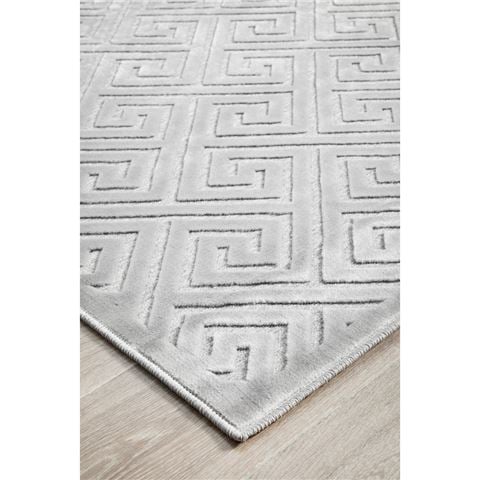 Tapete Rug York Alice Geometric Rug Silver 230x160CM - Peter's of Kensington