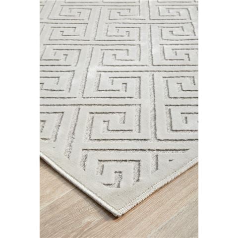 Tapete Rug York Alice Geometric Rug White 290x200CM - Peter's of Kensington