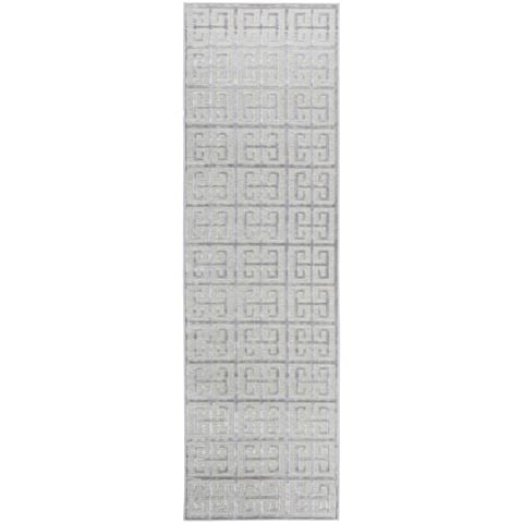 Tapete Rug York Brenda Runner Silver 400x80CM - Peter's of Kensington