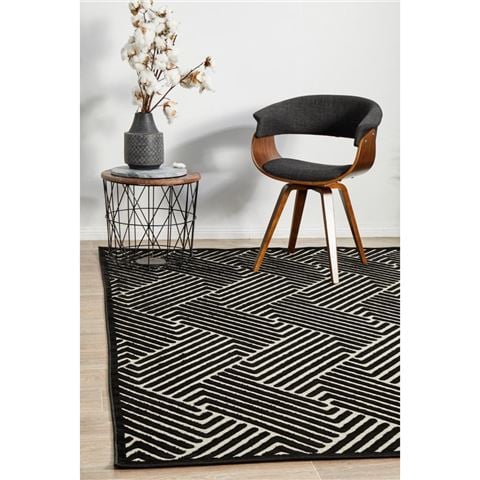 Tapete Rug York Alice Rug Black 290x200CM - Peter's of Kensington