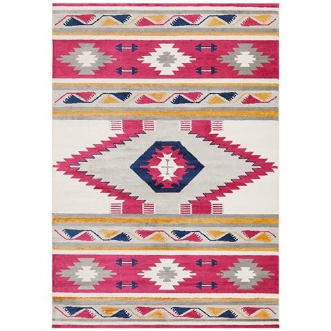 Tapete Rug Zanzibar Crimson Geometric Rug Pink 400x300cm - Peter's of Kensington