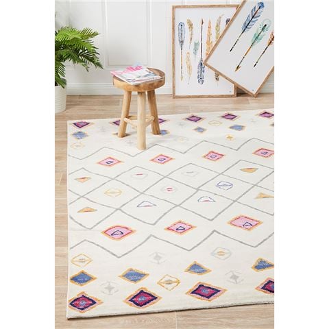 Tapete Rug Zanzibar Tribal Rug White 400x300cm - Peter's of Kensington