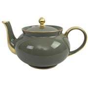 Limoges - Legle Dark Grey Teapot w/Gold Trim 12 Cup