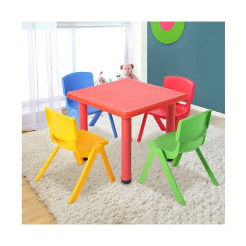 Kids Play - Kids Table and 4 Chairs Set 60x60cm | Peter's of Kensington