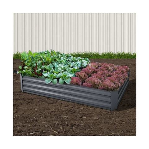 undefined | Enchanted Garden Galvanised Garden Bed Steel Planter 180cm