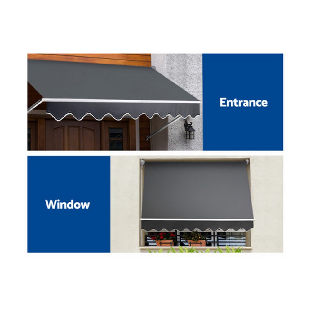 CoolShade - Instahut 2.4m x 2.1m Fixed Pivot Arm Grey | Peter's of