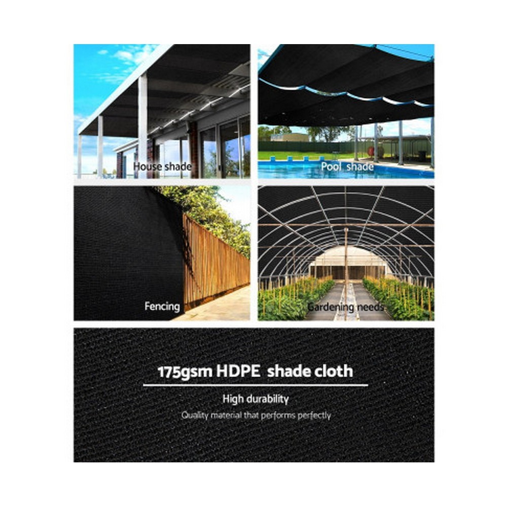 CoolShade - Instahut Shade Cloth Outdoor 3.66x30m Black | Peter's of