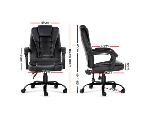 Home Office Design Electric Massage Chair PU Recliner Blk - Peter's of Kensington