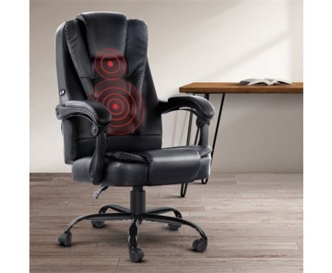Home Office Design Electric Massage Chair PU Recliner Blk - Peter's of Kensington
