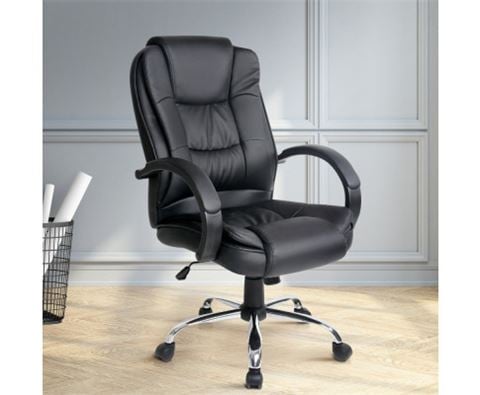 Home Office Design Executive PU Chair Black - Peter's of Kensington