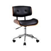 Home Office Design - Wooden & PU Desk Chair Black