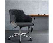 Home Office Design - Wooden Chair Fabric Grey