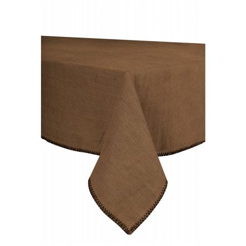 Harmony Linen Tablecloth 170x300cm Tabac 170x300cm - Peter's of Kensington