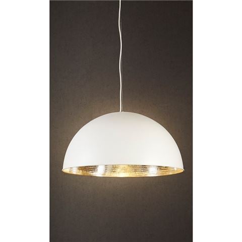 Emac & Lawton - Alfresco Dome Ceiling Lamp Wht Silver